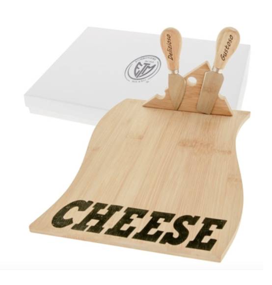 Bomboniera Matrimonio set formaggio grande con tagliere in legno con scatola regalo utile novità 2023